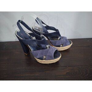 Just Fab Blue Strappy Pumps/Pre-owned, Sz 7 EUC